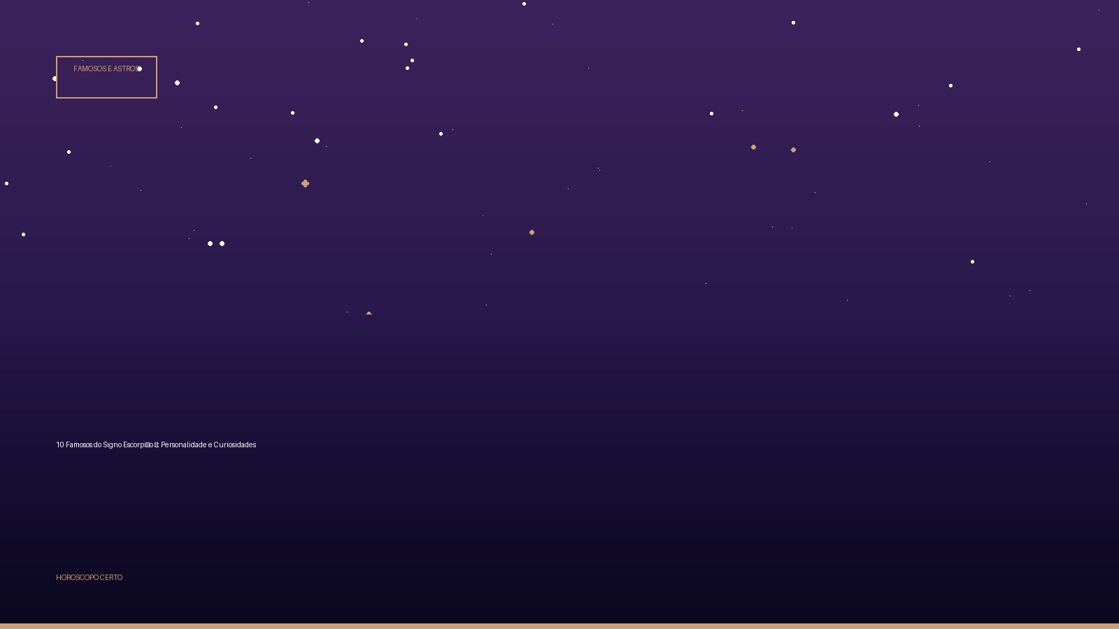 10 Famosos do Signo Escorpião ♏: Personalidade e Curiosidades — Famosos e Astros no Horoscopo Certo