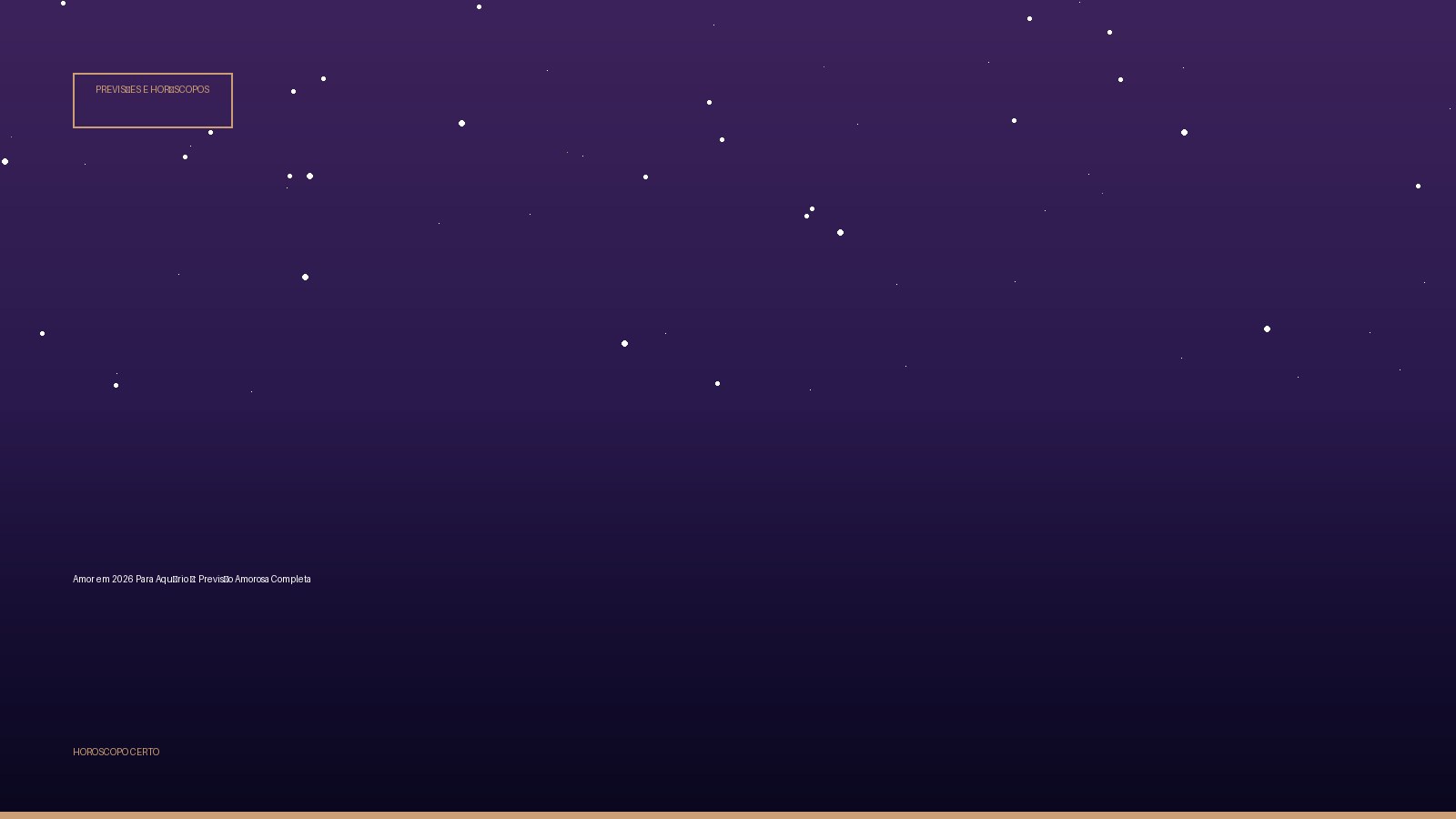 Amor em 2026 Para Aquário ♒: Previsão Amorosa Completa — Previsões e Horóscopos no Horoscopo Certo