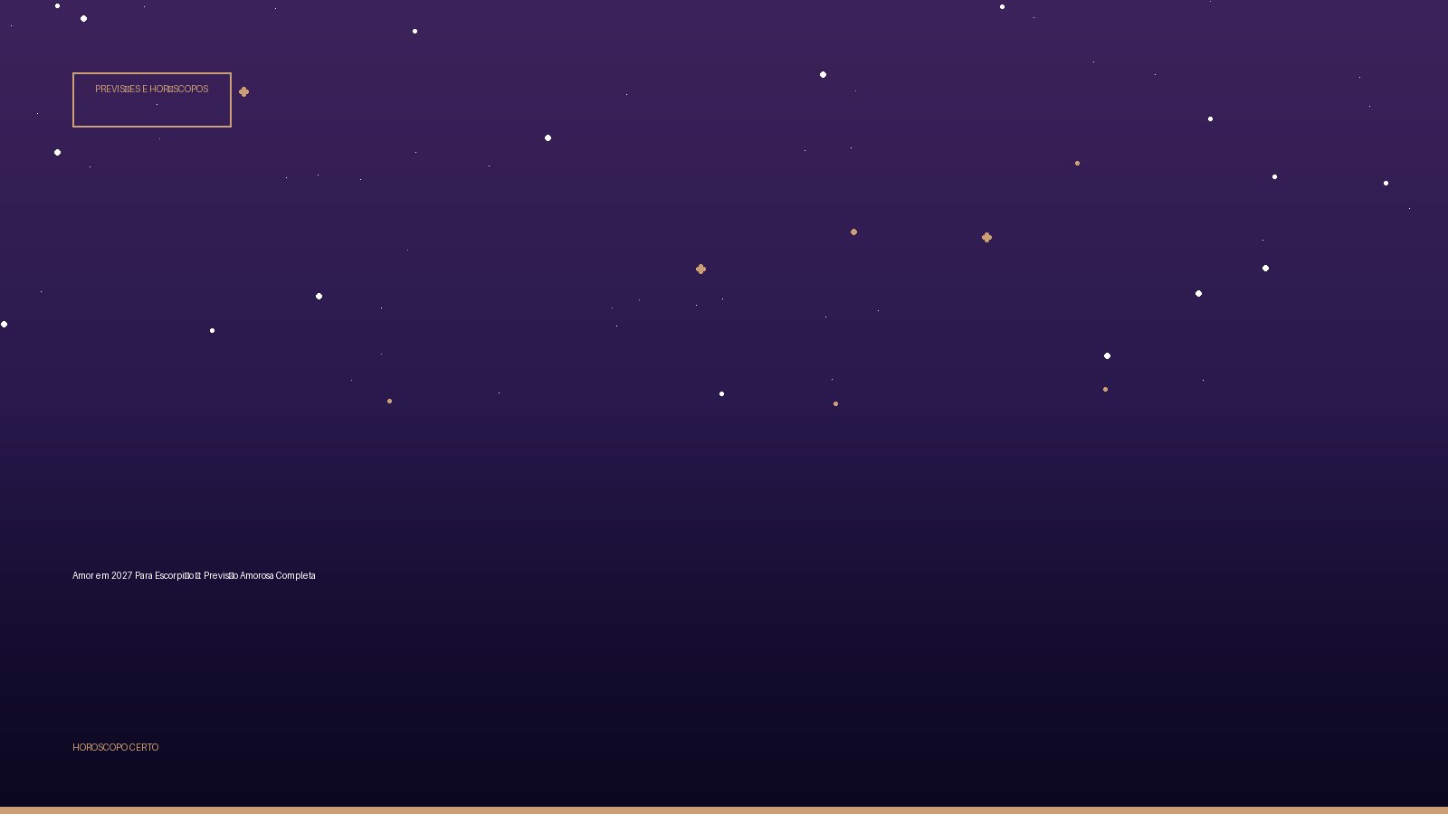 Amor em 2027 Para Escorpião ♏: Previsão Amorosa Completa — Previsões e Horóscopos no Horoscopo Certo