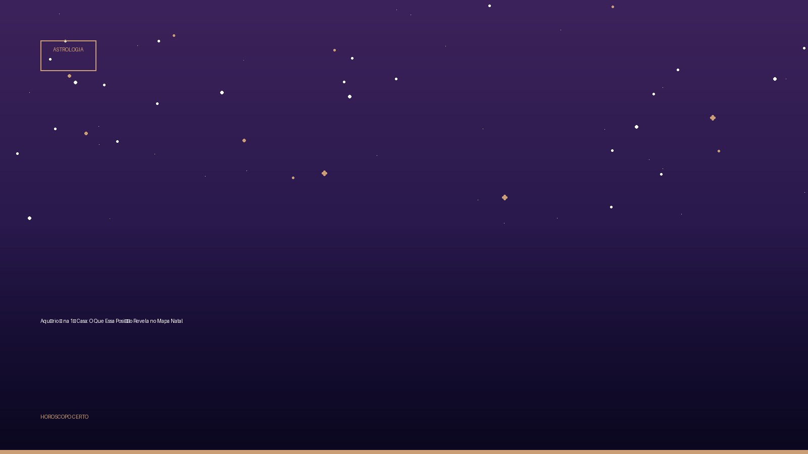 Aquário ♒ na 1ª Casa: O Que Essa Posição Revela no Mapa Natal — Astrologia no Horoscopo Certo