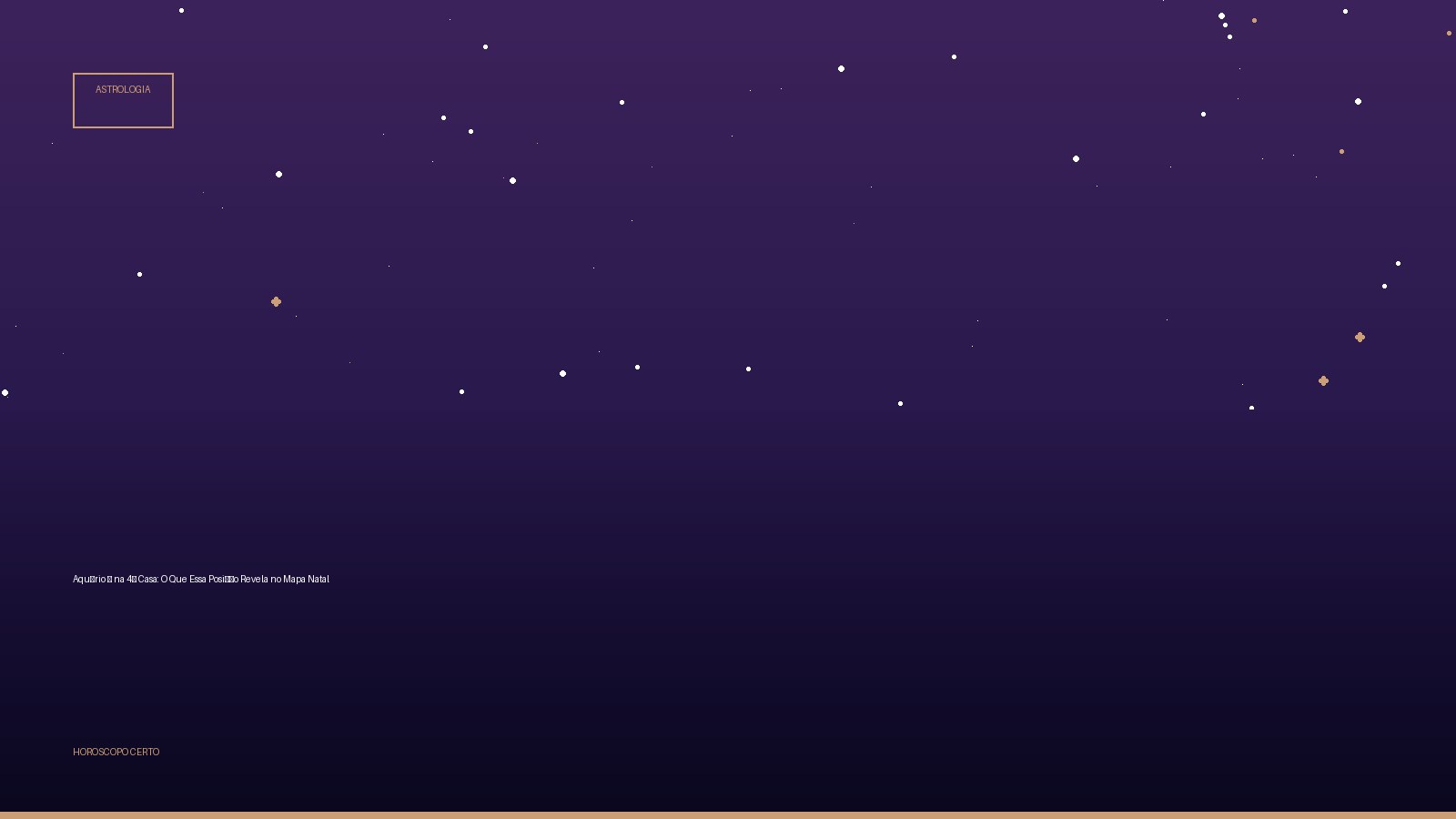 Aquário ♒ na 4ª Casa: O Que Essa Posição Revela no Mapa Natal — Astrologia no Horoscopo Certo