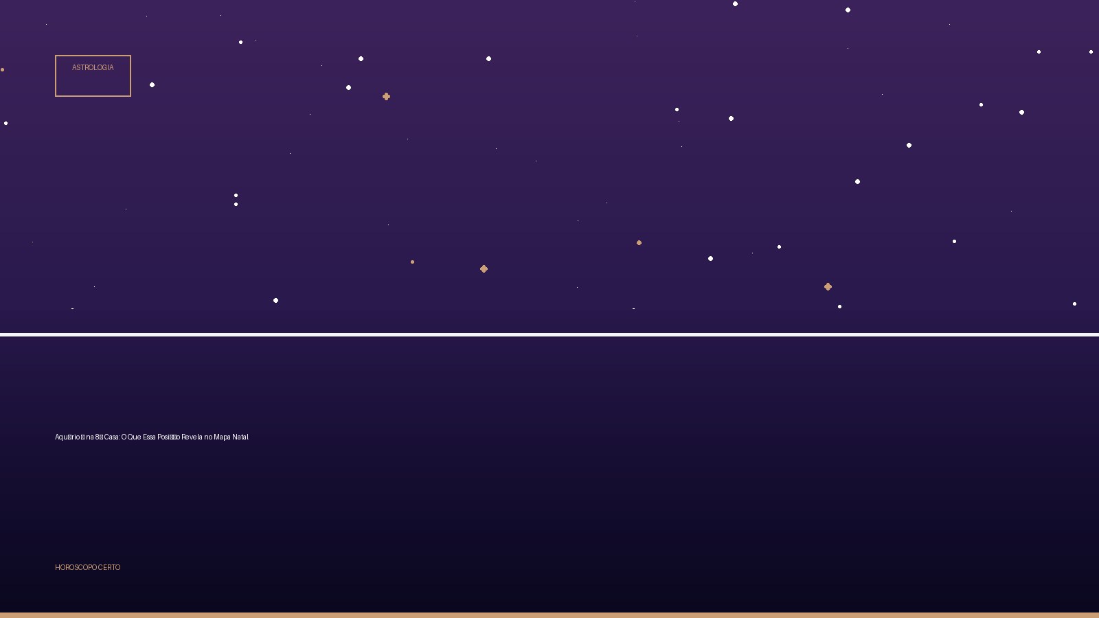 Aquário ♒ na 8ª Casa: O Que Essa Posição Revela no Mapa Natal — Astrologia no Horoscopo Certo