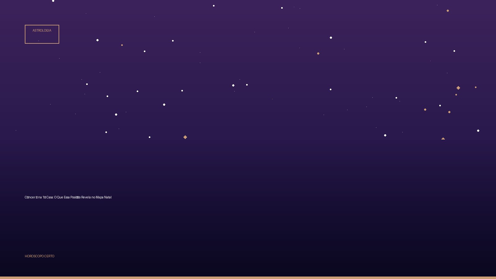 Câncer ♋ na 1ª Casa: O Que Essa Posição Revela no Mapa Natal — Astrologia no Horoscopo Certo