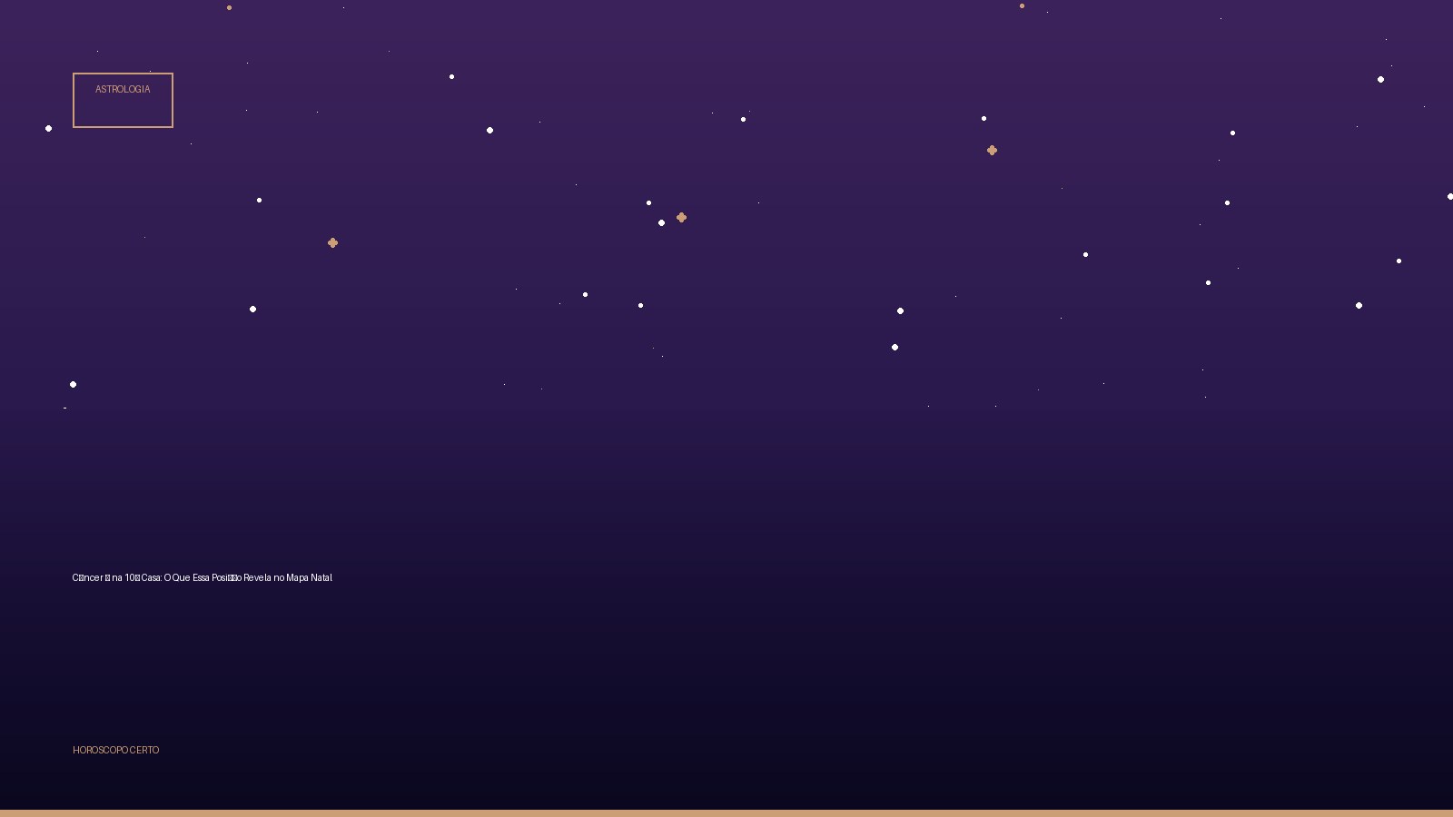 Câncer ♋ na 10ª Casa: O Que Essa Posição Revela no Mapa Natal — Astrologia no Horoscopo Certo