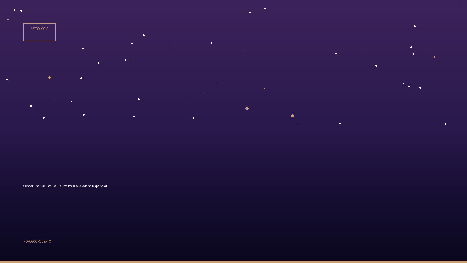 Câncer ♋ na 12ª Casa: O Que Essa Posição Revela no Mapa Natal — Astrologia no Horoscopo Certo