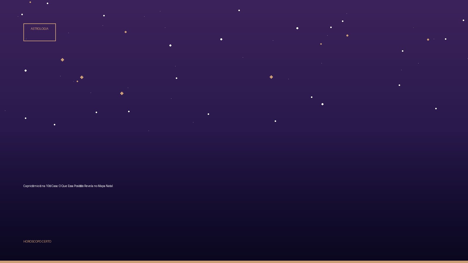 Capricórnio ♑ na 10ª Casa: O Que Essa Posição Revela no Mapa Natal — Astrologia no Horoscopo Certo
