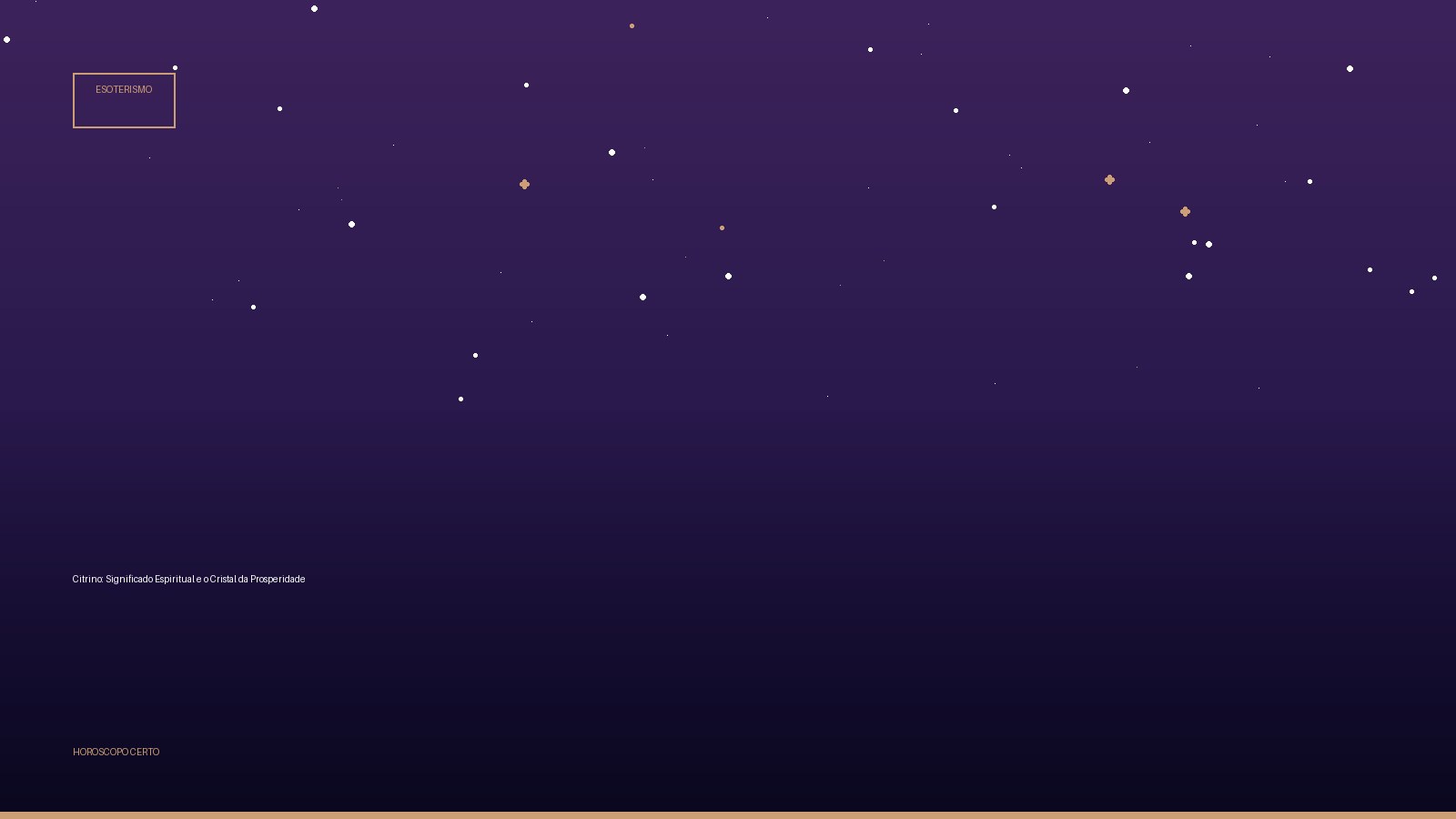 Citrino: Significado Espiritual e o Cristal da Prosperidade — Esoterismo no Horoscopo Certo