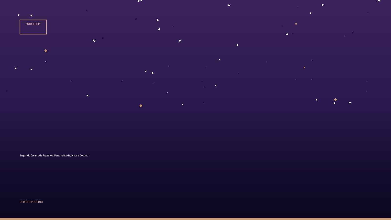 Segundo Décano de Aquário ♒: Personalidade, Amor e Destino — Astrologia no Horoscopo Certo