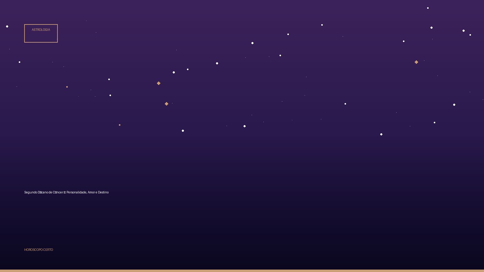 Segundo Décano de Câncer ♋: Personalidade, Amor e Destino — Astrologia no Horoscopo Certo