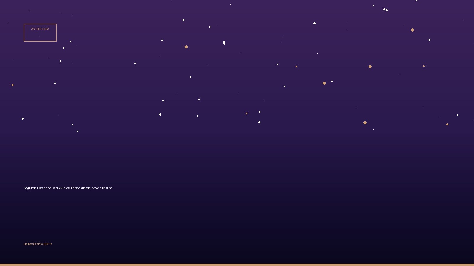 Segundo Décano de Capricórnio ♑: Personalidade, Amor e Destino — Astrologia no Horoscopo Certo