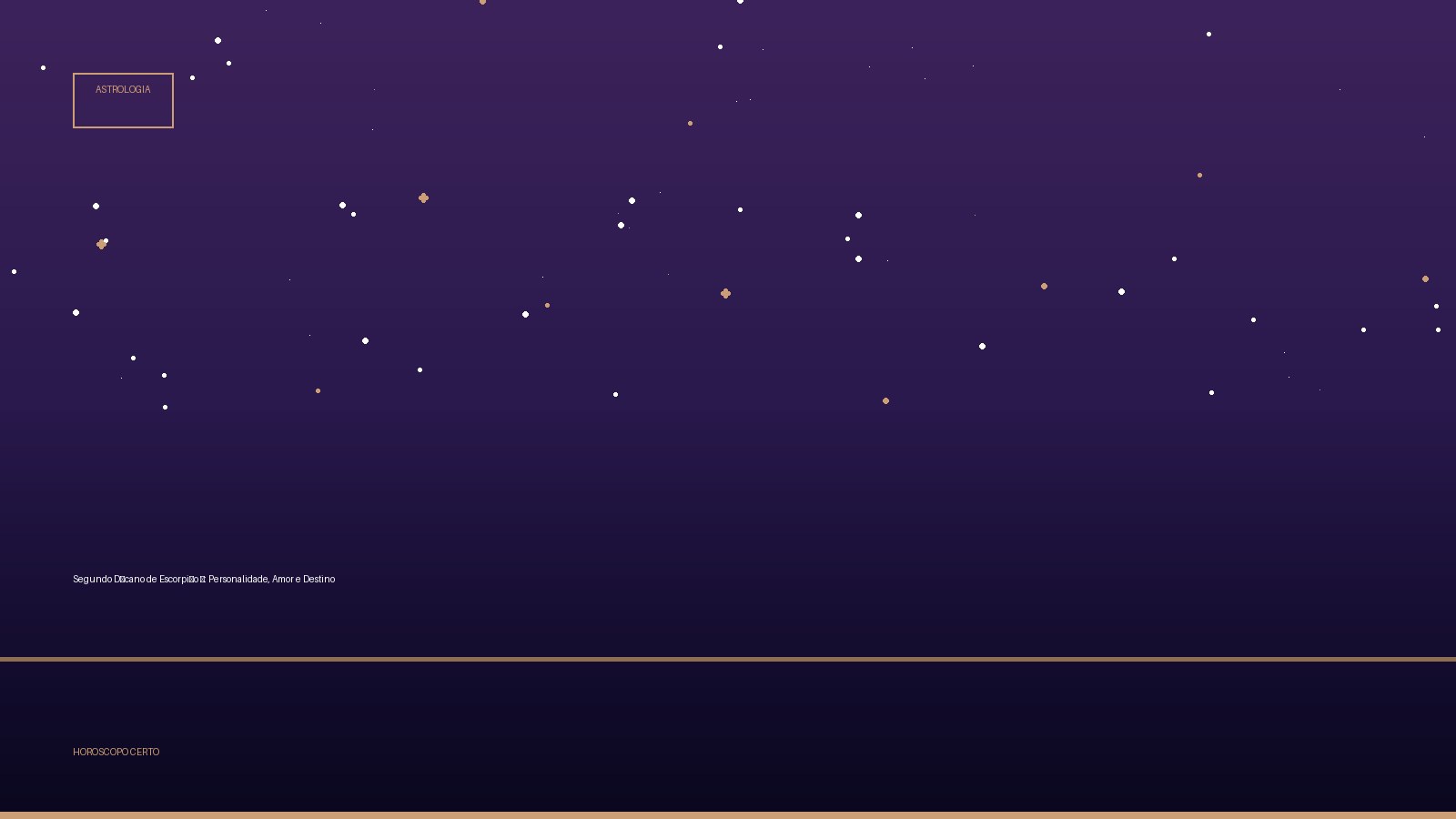 Segundo Décano de Escorpião ♏: Personalidade, Amor e Destino — Astrologia no Horoscopo Certo