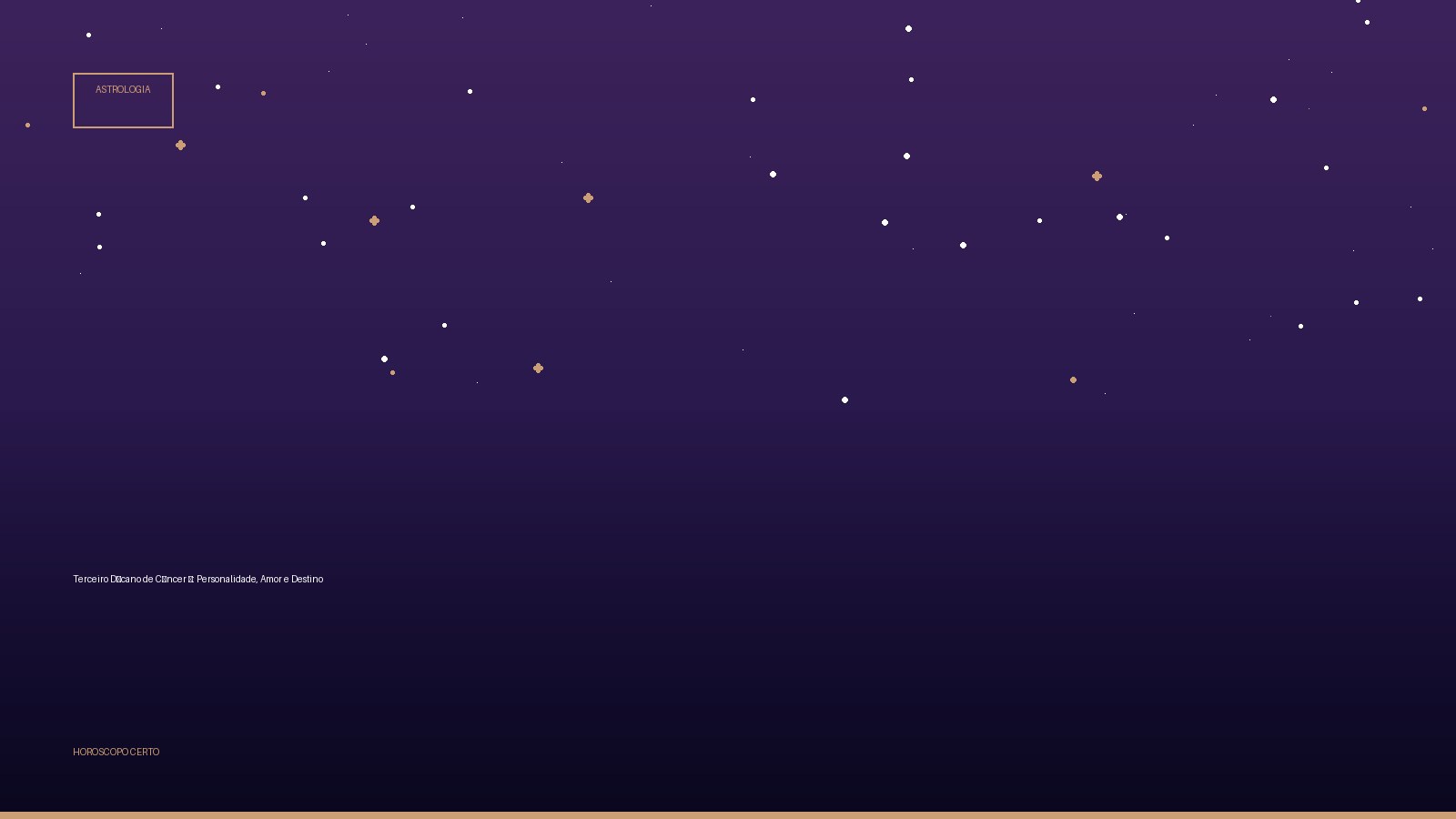 Terceiro Décano de Câncer ♋: Personalidade, Amor e Destino — Astrologia no Horoscopo Certo