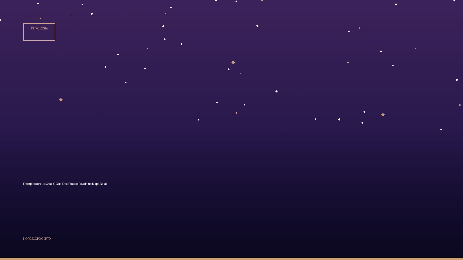 Escorpião ♏ na 1ª Casa: O Que Essa Posição Revela no Mapa Natal — Astrologia no Horoscopo Certo