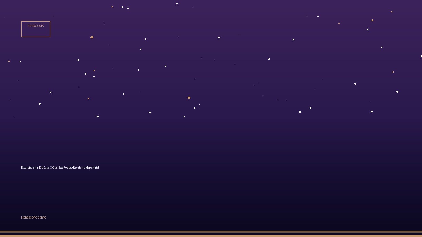 Escorpião ♏ na 10ª Casa: O Que Essa Posição Revela no Mapa Natal — Astrologia no Horoscopo Certo