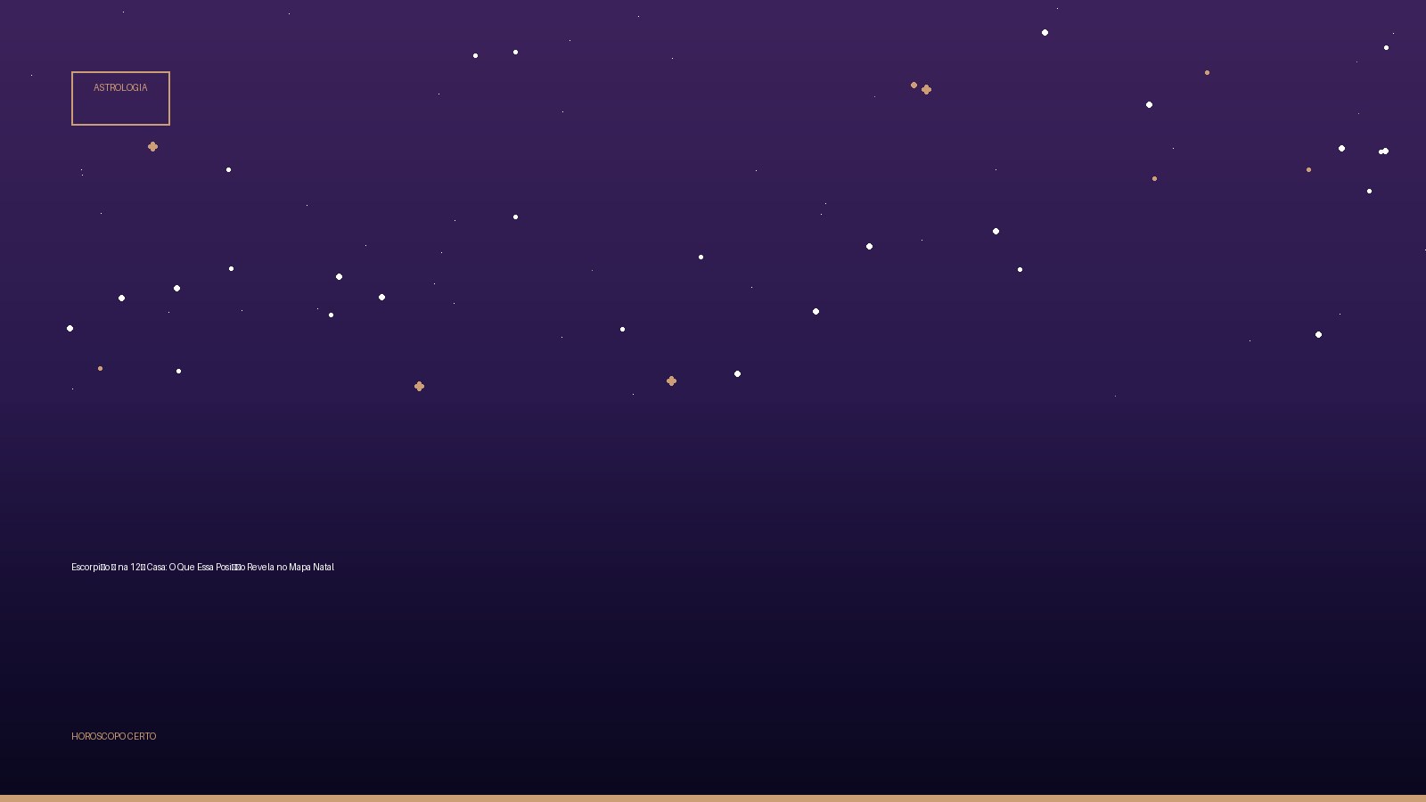 Escorpião ♏ na 12ª Casa: O Que Essa Posição Revela no Mapa Natal — Astrologia no Horoscopo Certo