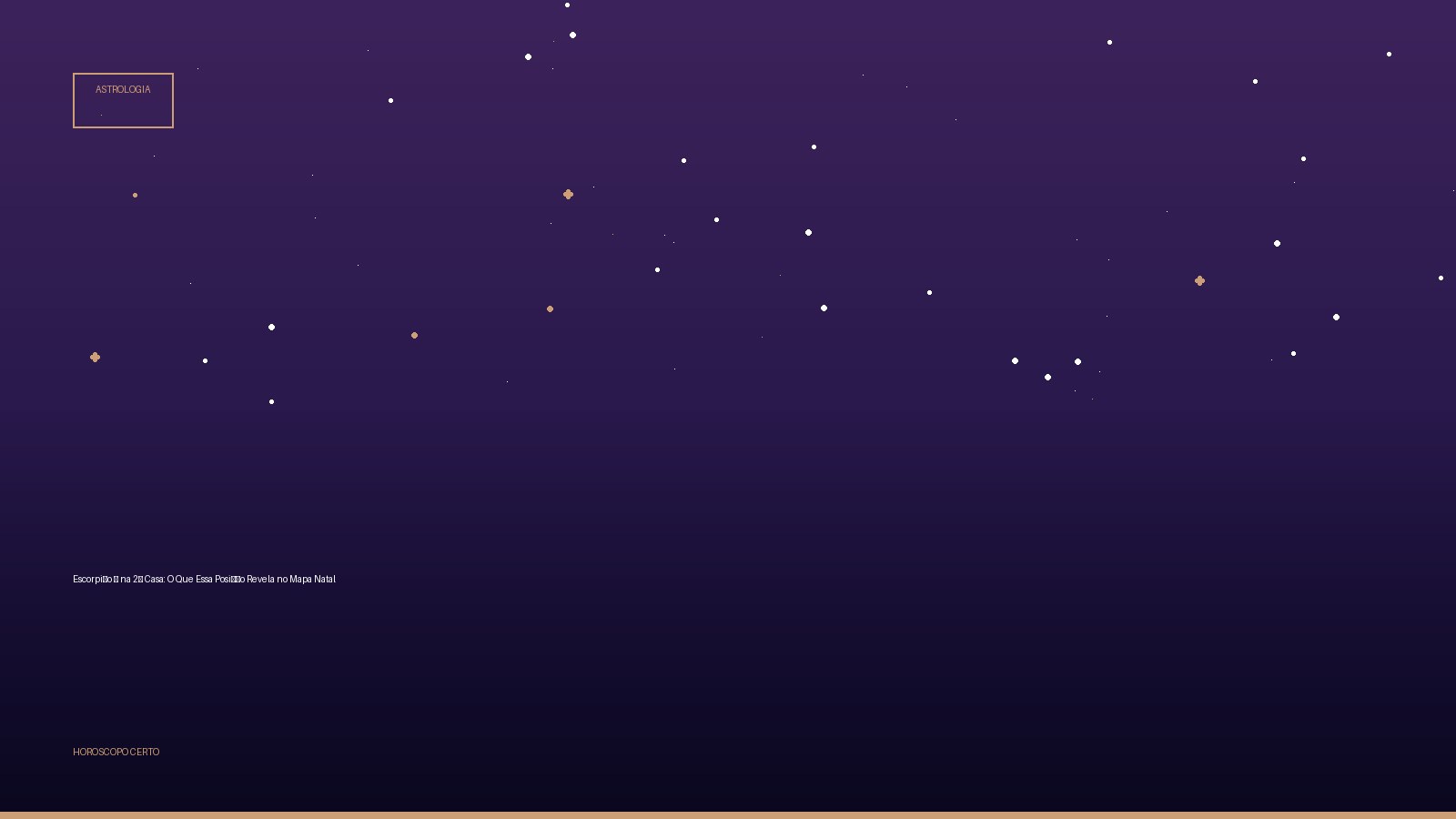 Escorpião ♏ na 2ª Casa: O Que Essa Posição Revela no Mapa Natal — Astrologia no Horoscopo Certo