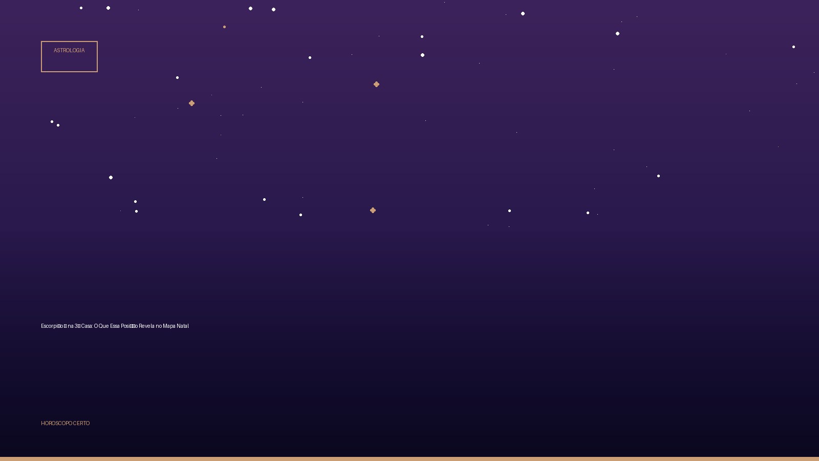 Escorpião ♏ na 3ª Casa: O Que Essa Posição Revela no Mapa Natal — Astrologia no Horoscopo Certo