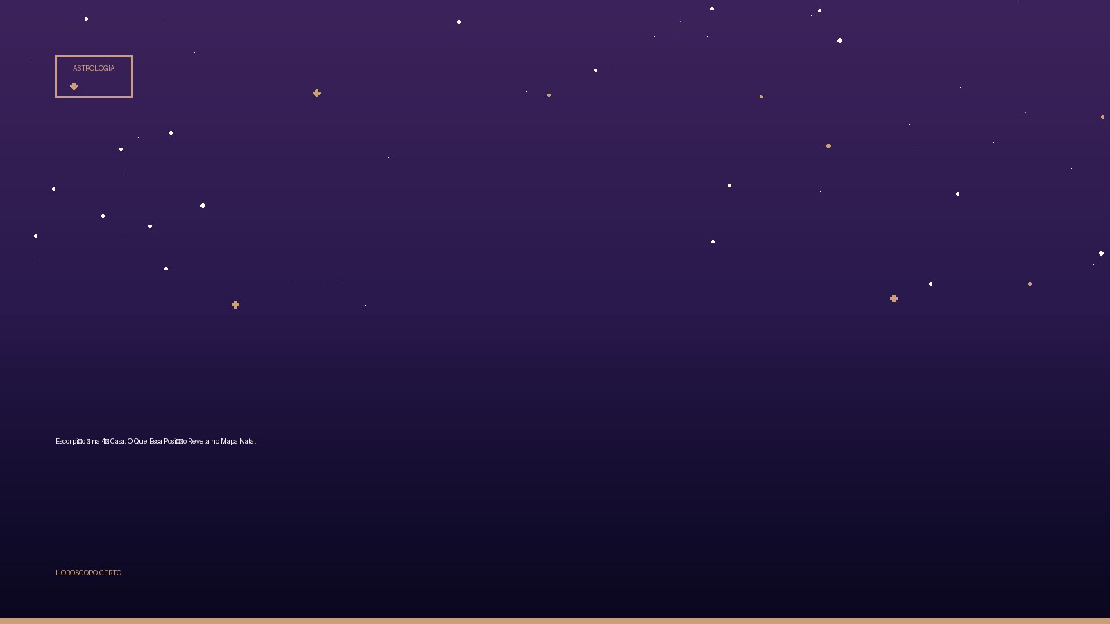 Escorpião ♏ na 4ª Casa: O Que Essa Posição Revela no Mapa Natal — Astrologia no Horoscopo Certo