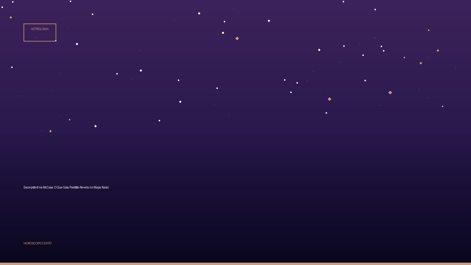 Escorpião ♏ na 6ª Casa: O Que Essa Posição Revela no Mapa Natal — Astrologia no Horoscopo Certo