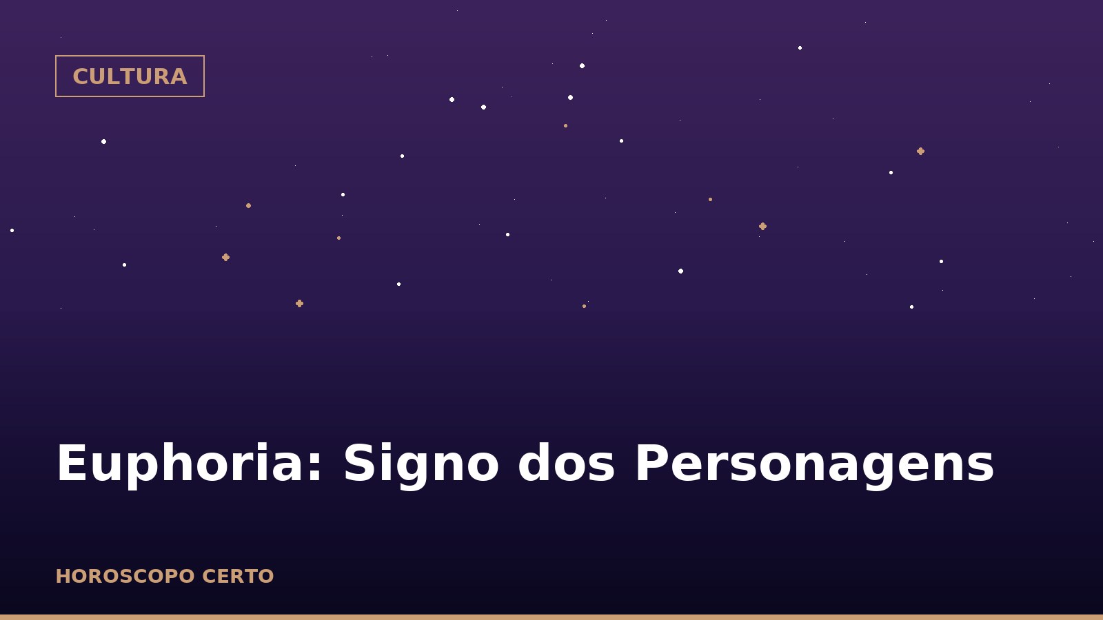 Euphoria: Signo dos Personagens — Cultura no Horoscopo Certo