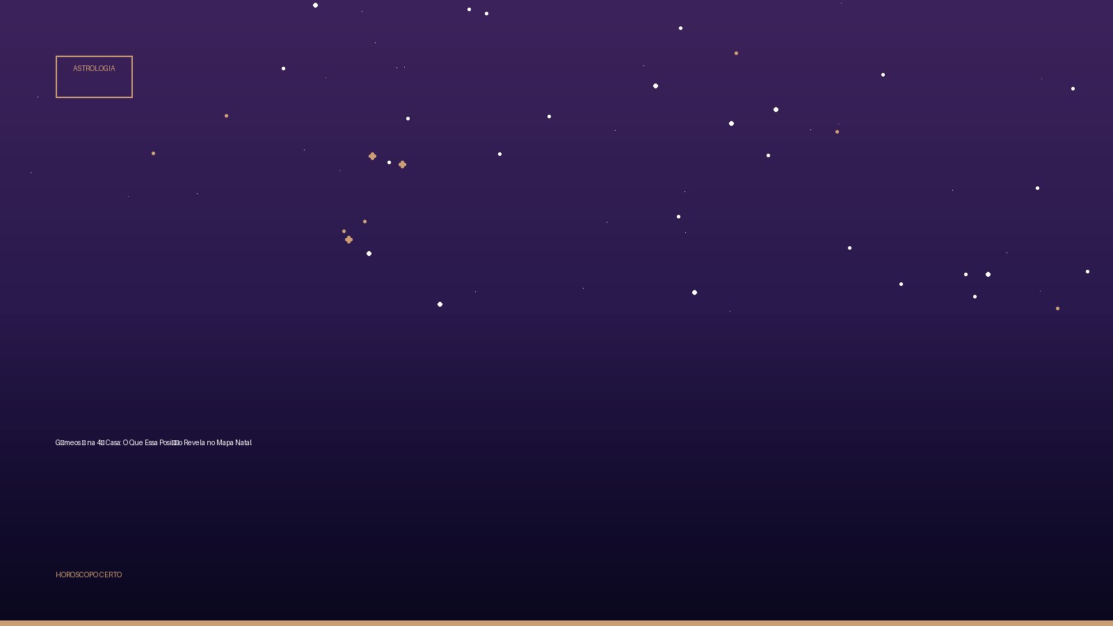 Gêmeos ♊ na 4ª Casa: O Que Essa Posição Revela no Mapa Natal — Astrologia no Horoscopo Certo