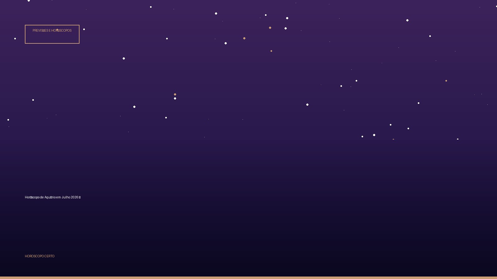 Horóscopo de Aquário em Julho 2026 ♒ — Previsões e Horóscopos no Horoscopo Certo