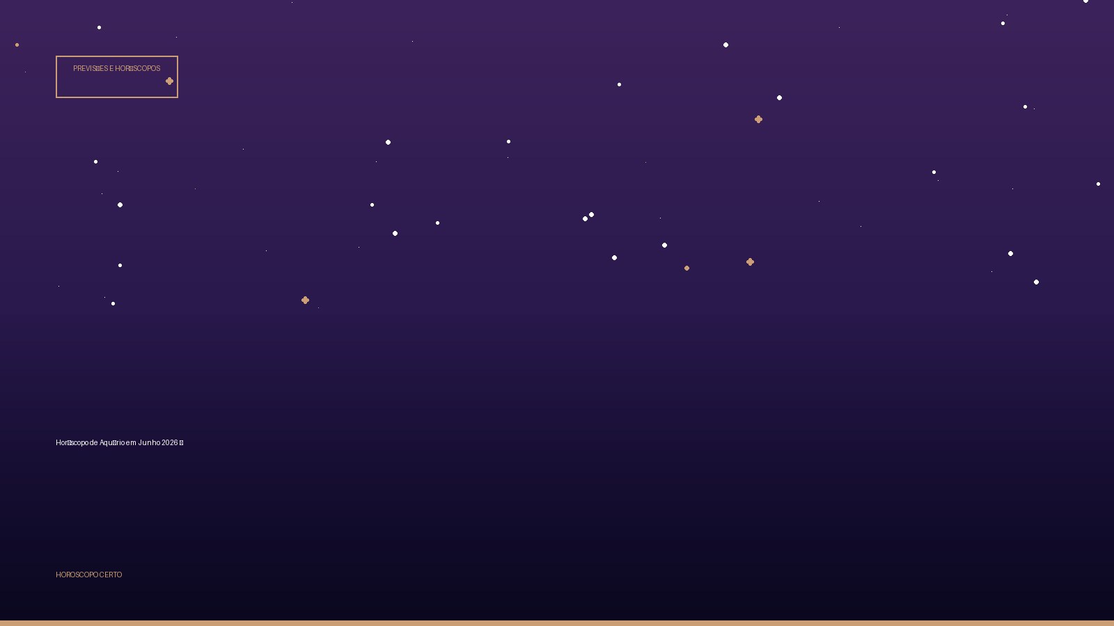 Horóscopo de Aquário em Junho 2026 ♒ — Previsões e Horóscopos no Horoscopo Certo