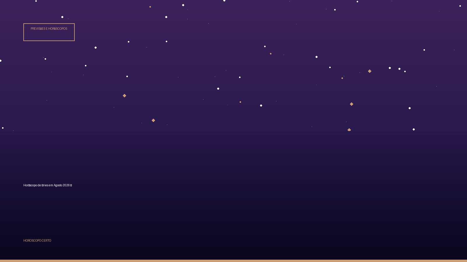 Horóscopo de Áries em Agosto 2026 ♈ — Previsões e Horóscopos no Horoscopo Certo