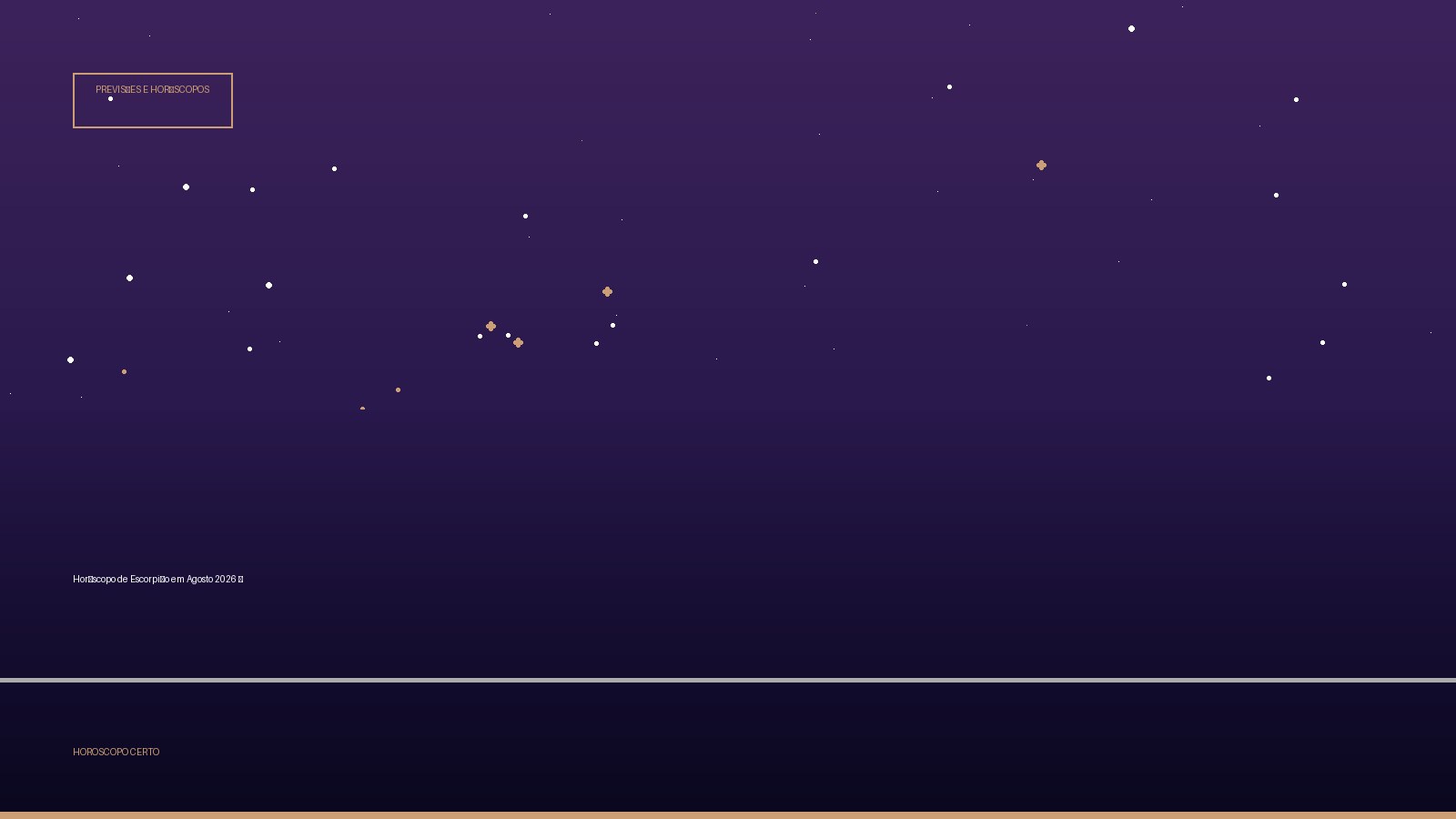 Horóscopo de Escorpião em Agosto 2026 ♏ — Previsões e Horóscopos no Horoscopo Certo