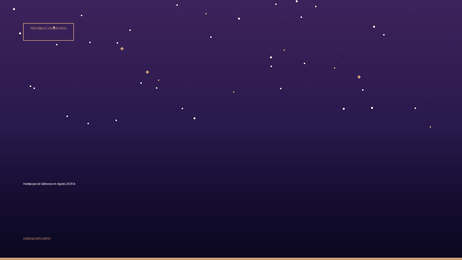 Horóscopo de Gêmeos em Agosto 2026 ♊ — Previsões e Horóscopos no Horoscopo Certo