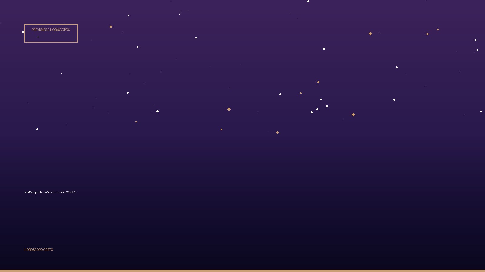 Horóscopo de Leão em Junho 2026 ♌ — Previsões e Horóscopos no Horoscopo Certo