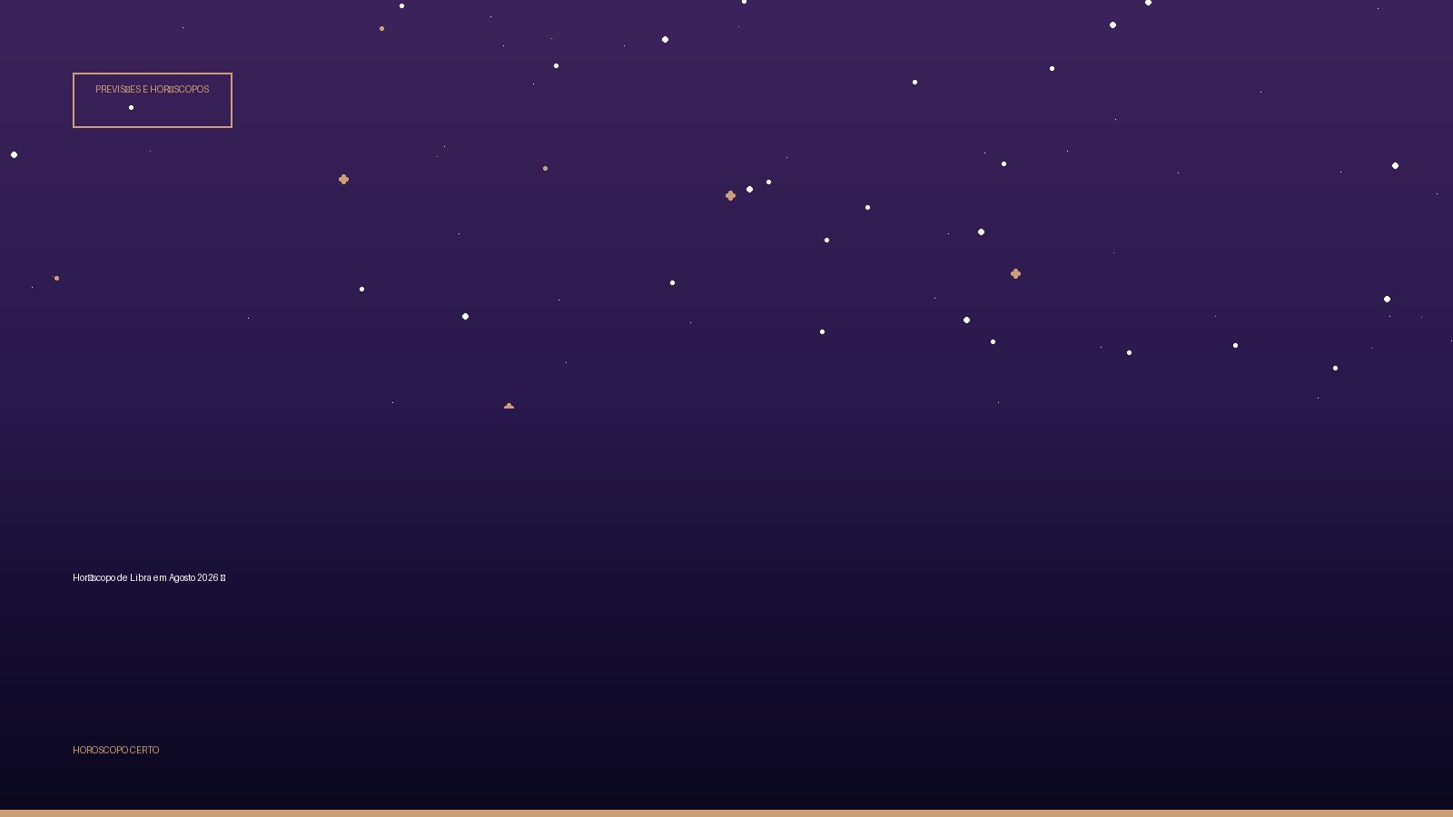 Horóscopo de Libra em Agosto 2026 ♎ — Previsões e Horóscopos no Horoscopo Certo