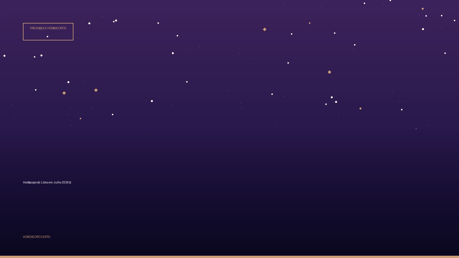 Horóscopo de Libra em Julho 2026 ♎ — Previsões e Horóscopos no Horoscopo Certo