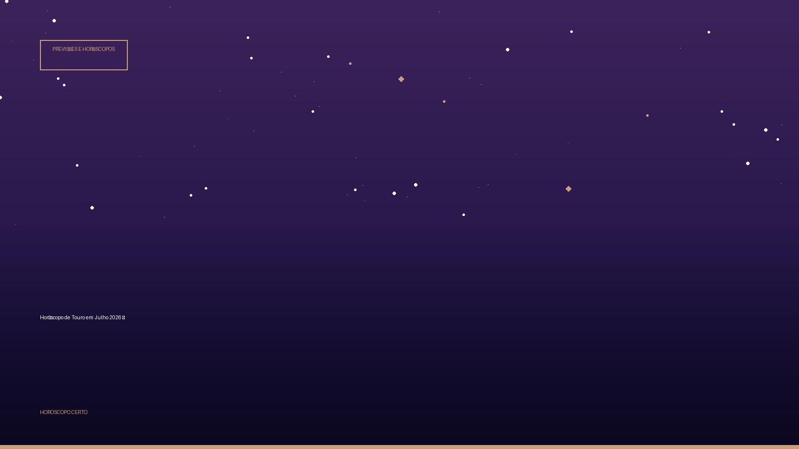 Horóscopo de Touro em Julho 2026 ♉ — Previsões e Horóscopos no Horoscopo Certo