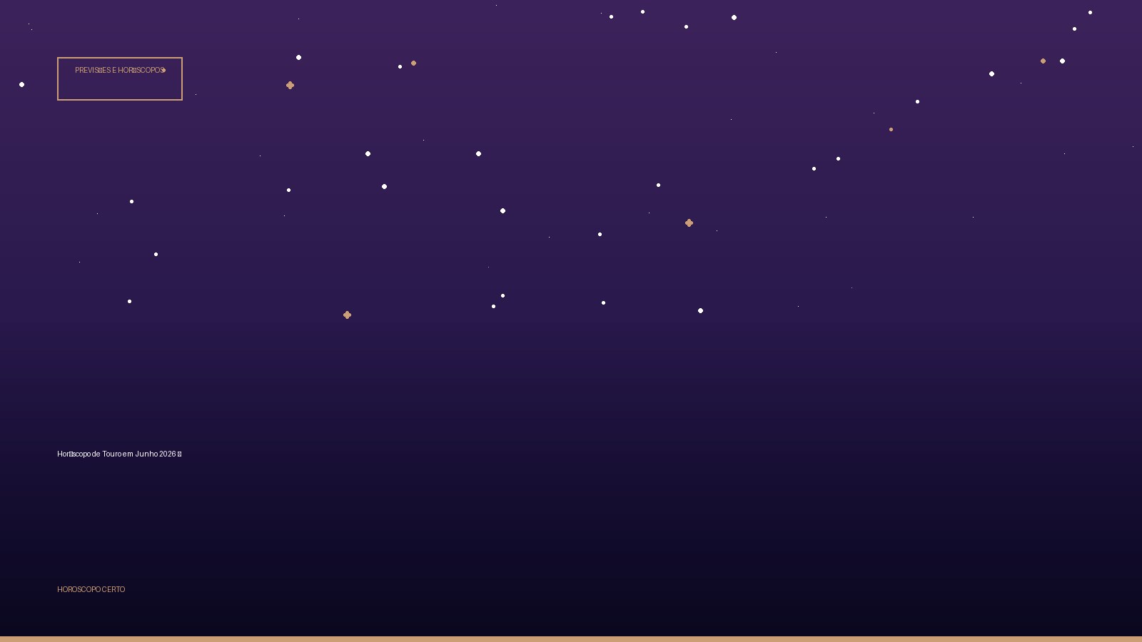 Horóscopo de Touro em Junho 2026 ♉ — Previsões e Horóscopos no Horoscopo Certo