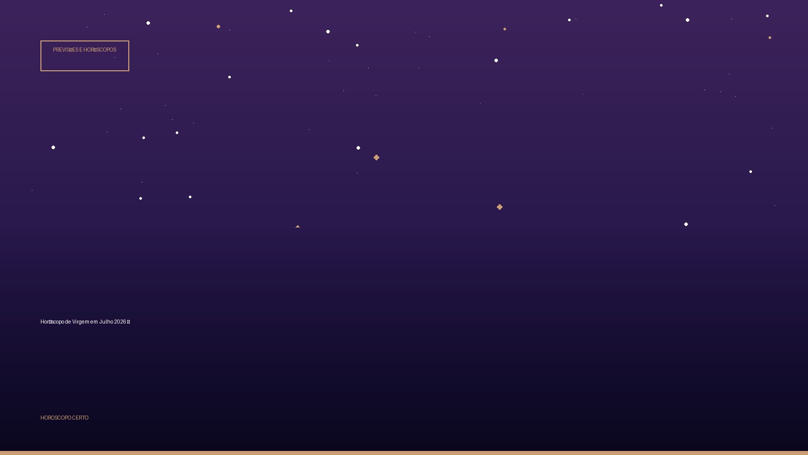 Horóscopo de Virgem em Julho 2026 ♍ — Previsões e Horóscopos no Horoscopo Certo