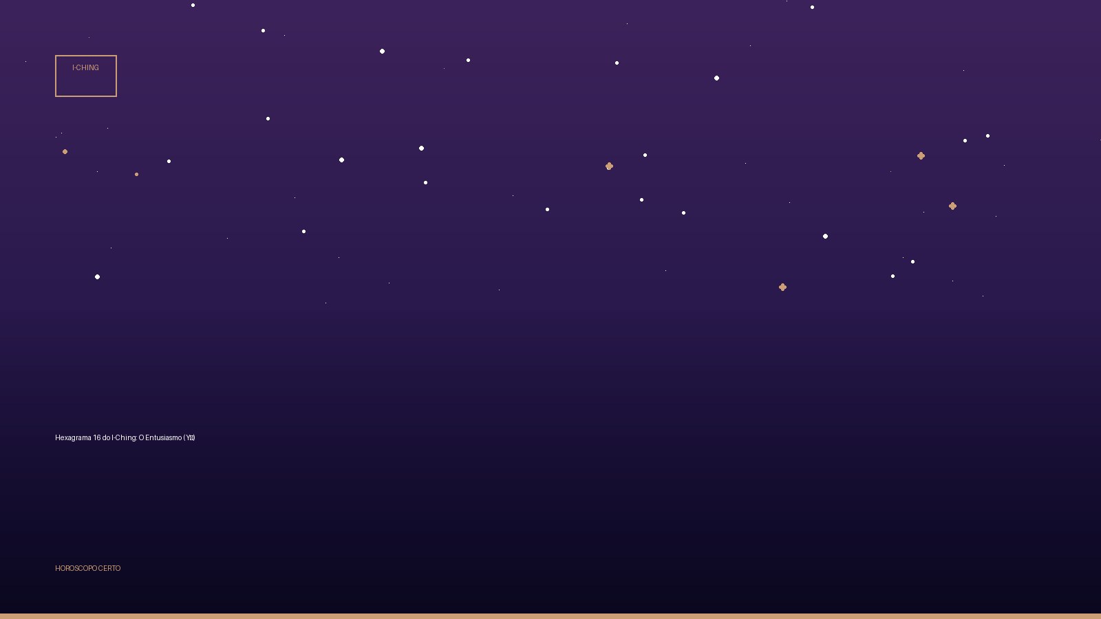 Hexagrama 16 do I-Ching: O Entusiasmo (Yù) — I-Ching no Horoscopo Certo
