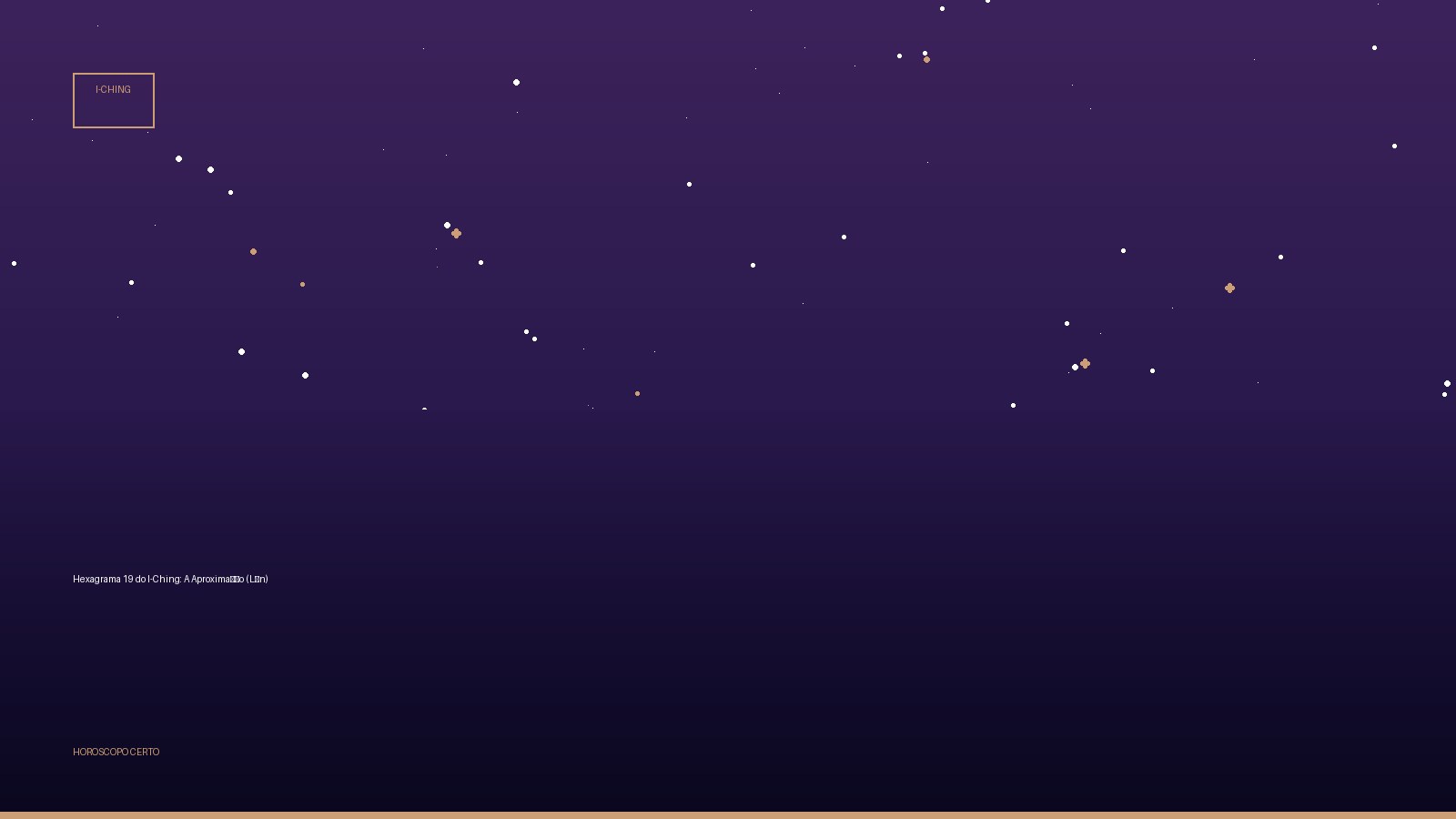 Hexagrama 19 do I-Ching: A Aproximação (Lín) — I-Ching no Horoscopo Certo