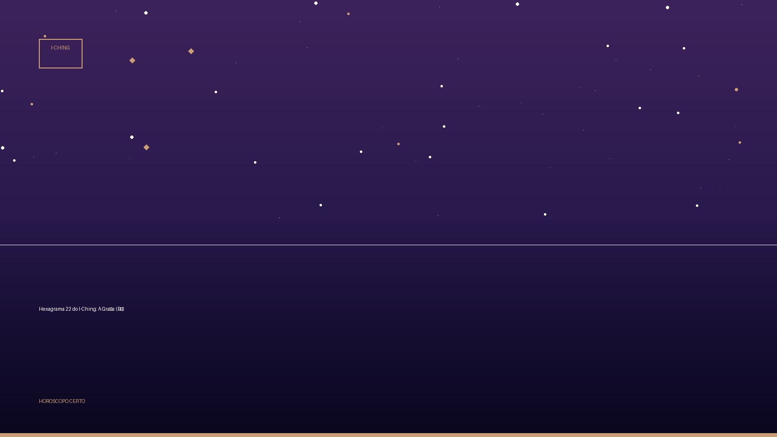 Hexagrama 22 do I-Ching: A Graça (Bì) — I-Ching no Horoscopo Certo