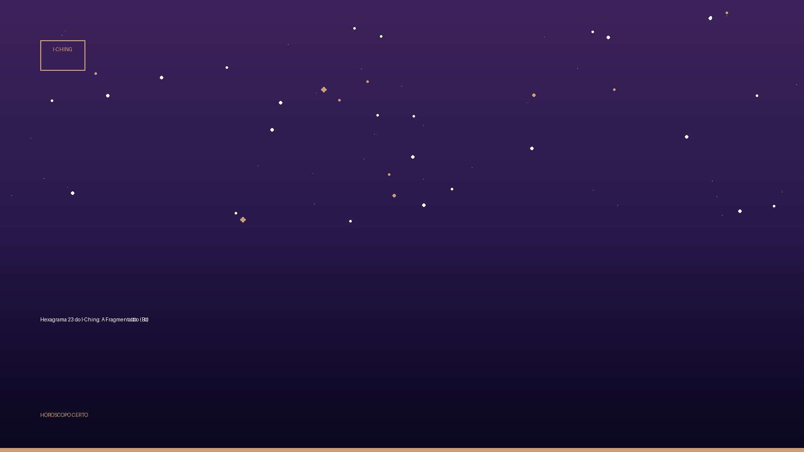 Hexagrama 23 do I-Ching: A Fragmentação (Bō) — I-Ching no Horoscopo Certo