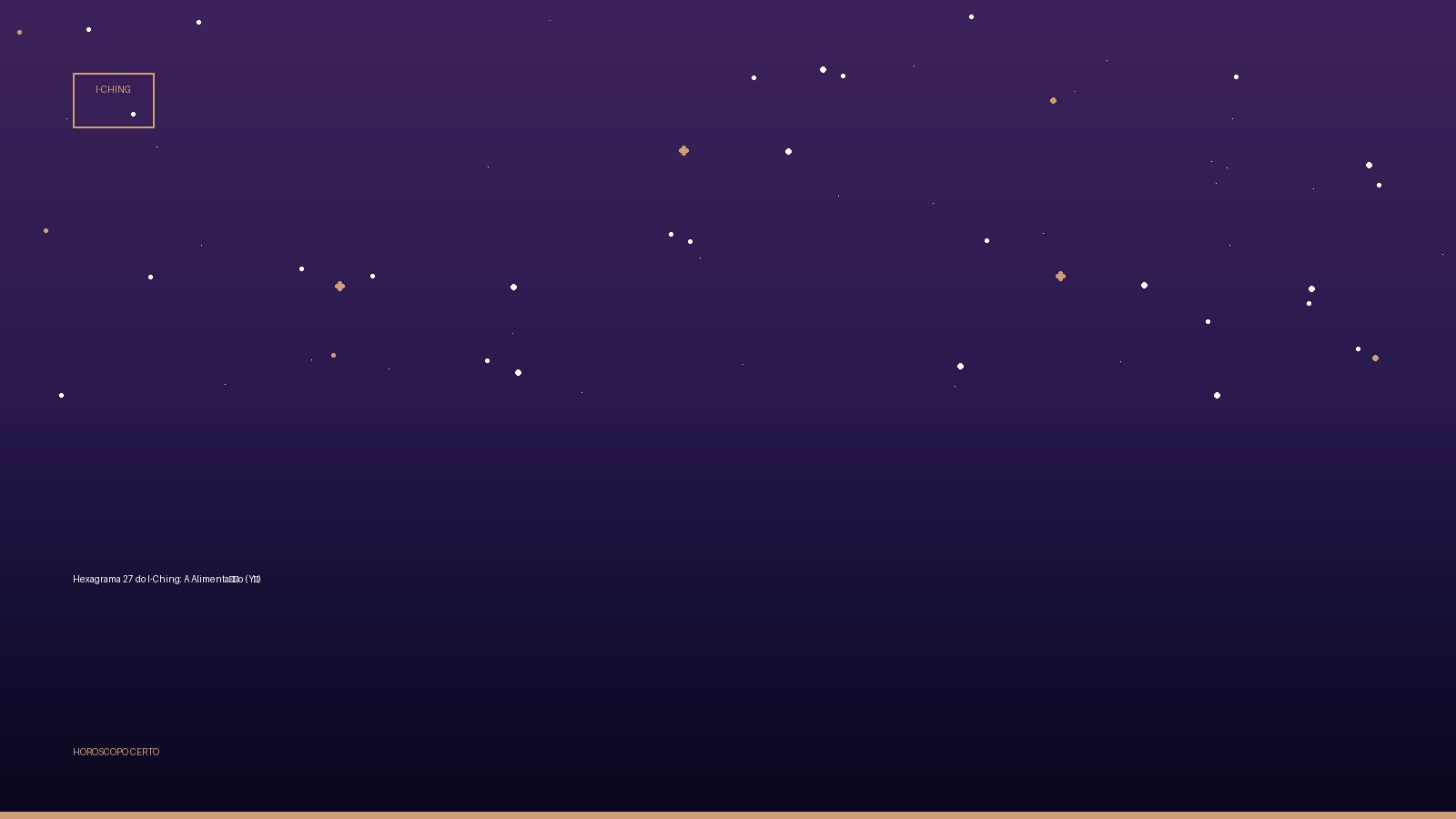 Hexagrama 27 do I-Ching: A Alimentação (Yí) — I-Ching no Horoscopo Certo
