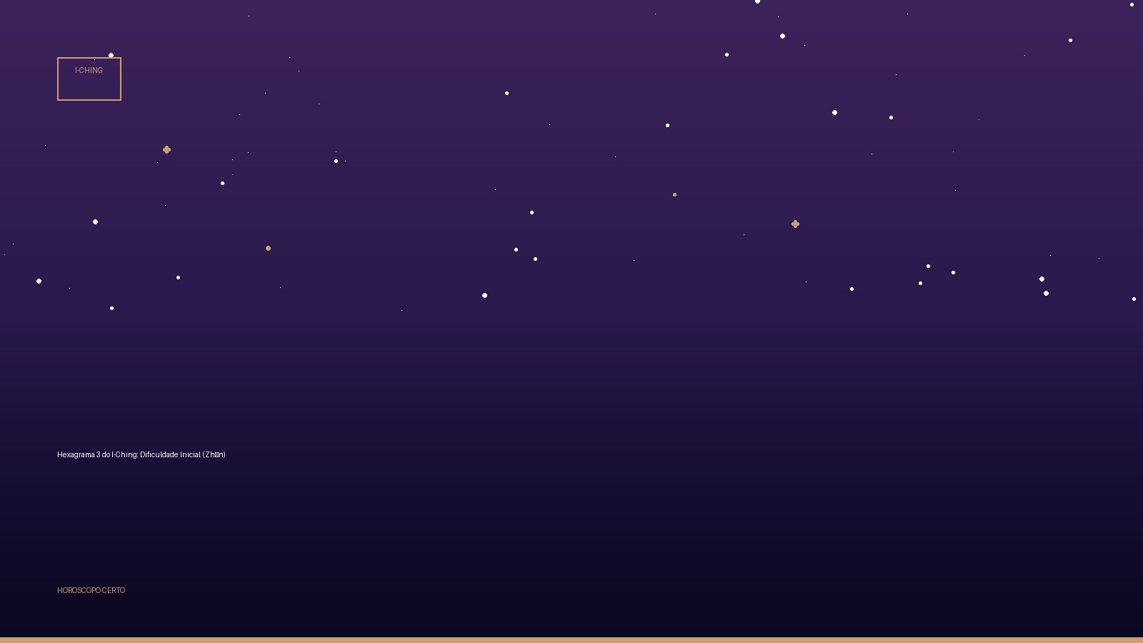 Hexagrama 3 do I-Ching: Dificuldade Inicial (Zhūn) — I-Ching no Horoscopo Certo