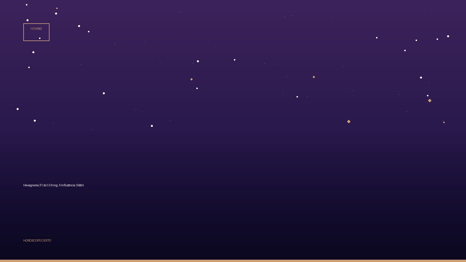 Hexagrama 31 do I-Ching: A Influência (Xián) — I-Ching no Horoscopo Certo
