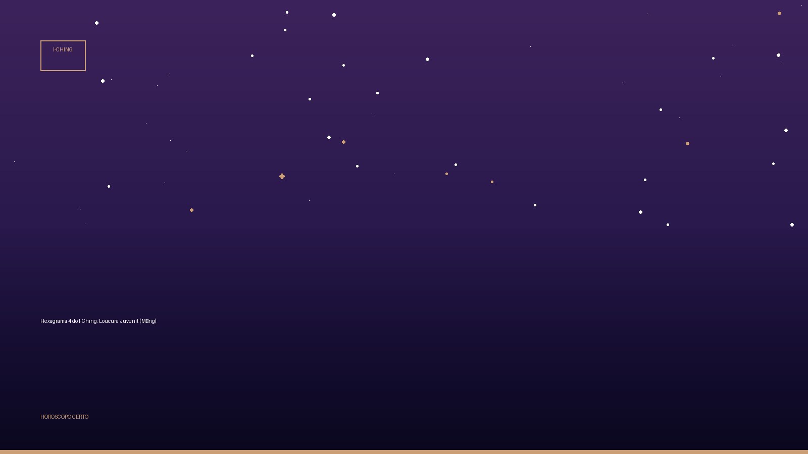 Hexagrama 4 do I-Ching: Loucura Juvenil (Méng) — I-Ching no Horoscopo Certo