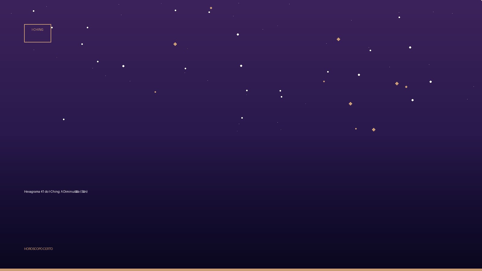 Hexagrama 41 do I-Ching: A Diminuição (Sǔn) — I-Ching no Horoscopo Certo