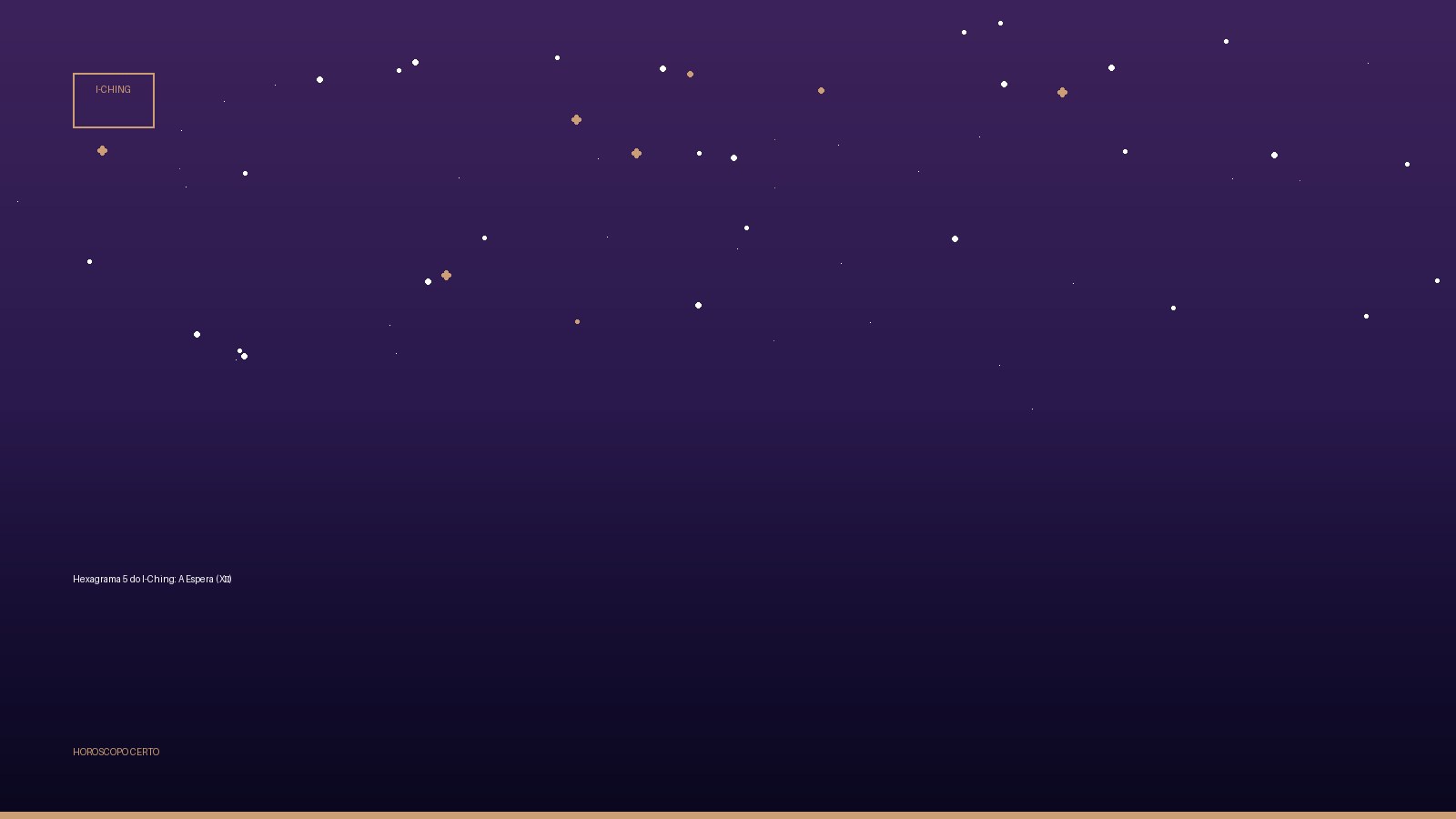 Hexagrama 5 do I-Ching: A Espera (Xū) — I-Ching no Horoscopo Certo