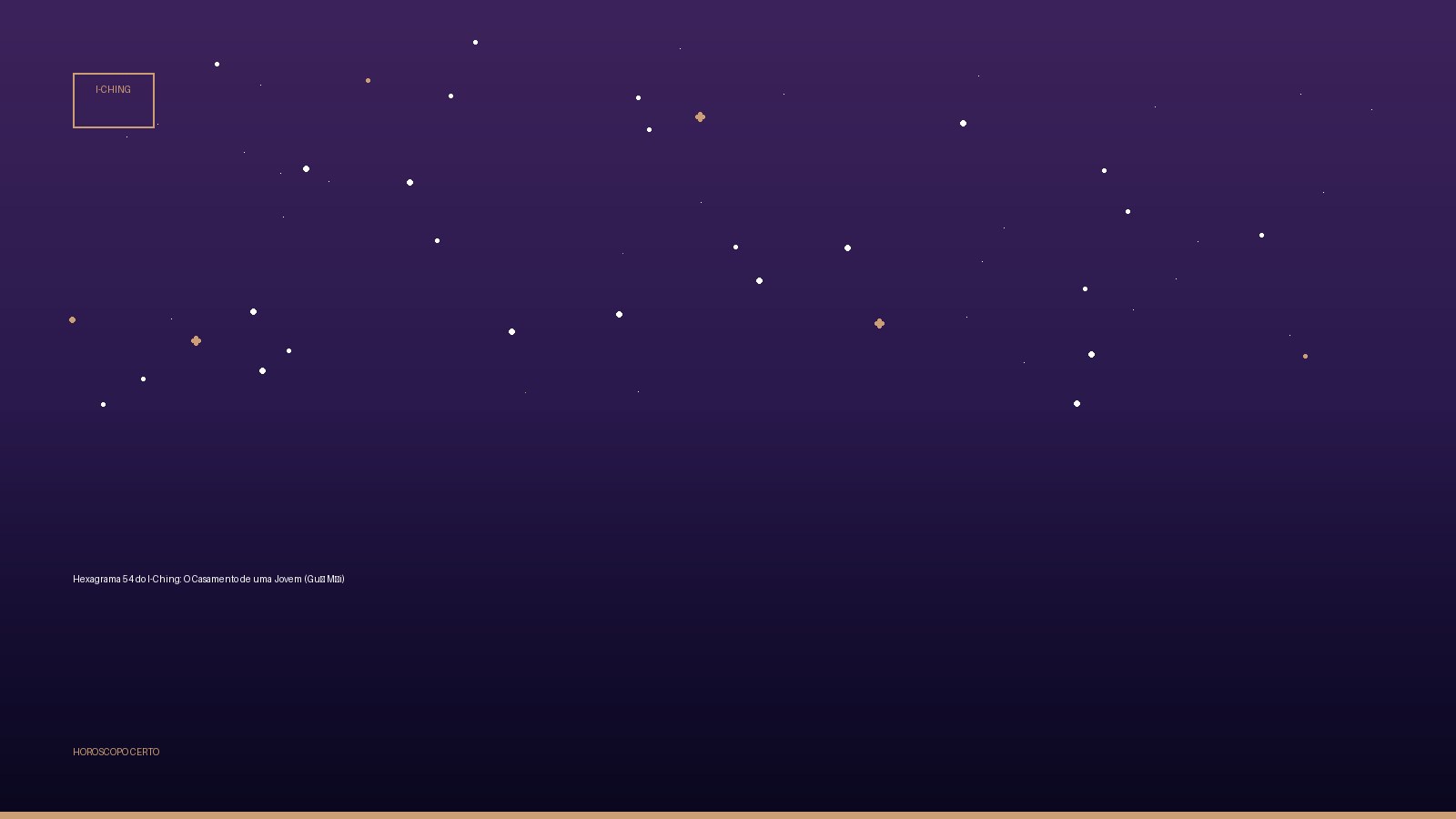 Hexagrama 54 do I-Ching: O Casamento de uma Jovem (Guī Mèi) — I-Ching no Horoscopo Certo
