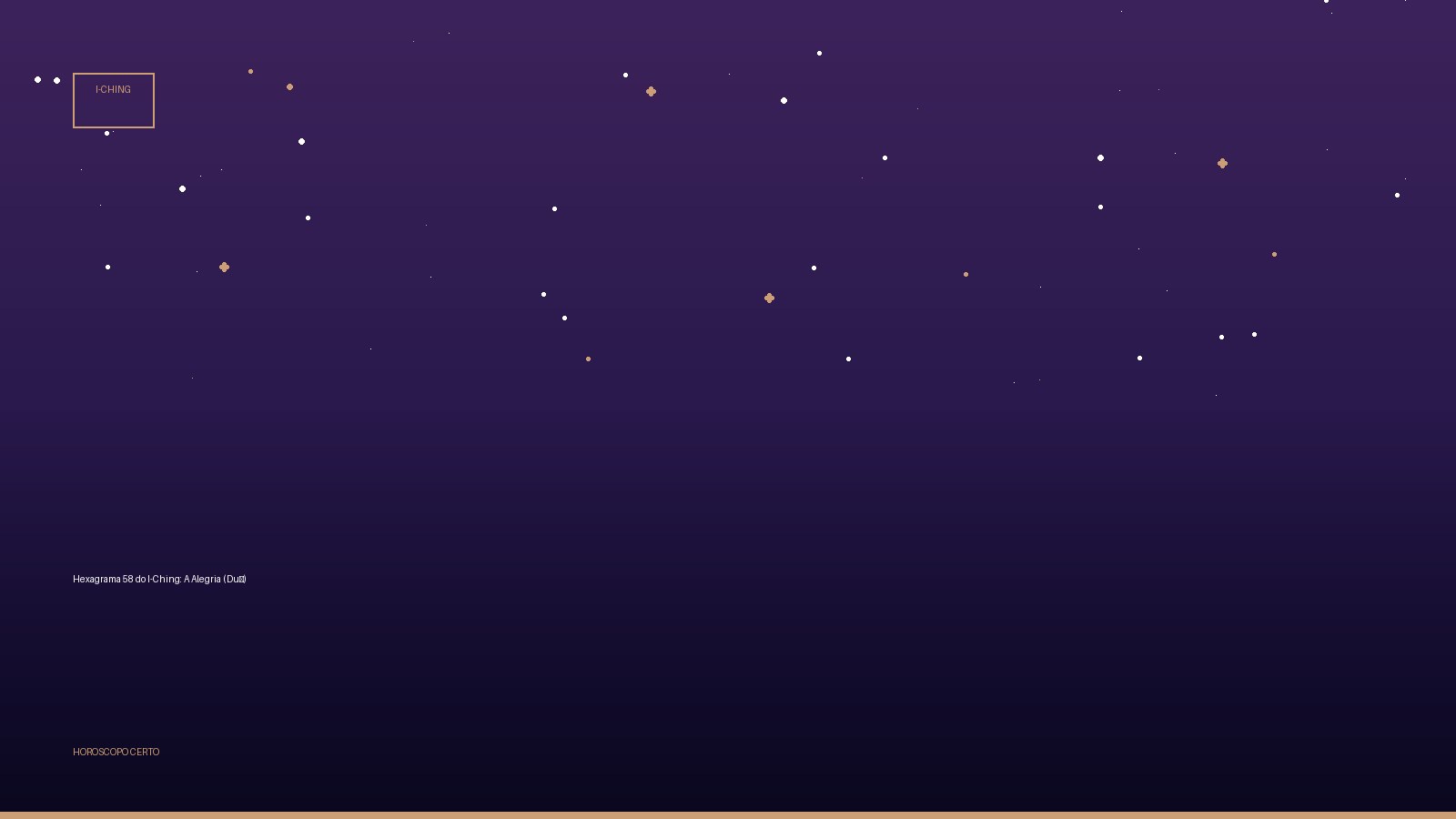 Hexagrama 58 do I-Ching: A Alegria (Duì) — I-Ching no Horoscopo Certo