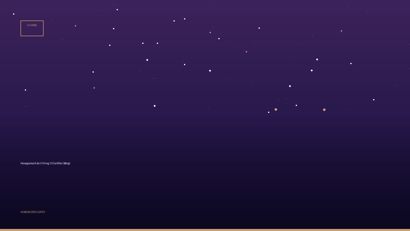 Hexagrama 6 do I-Ching: O Conflito (Sòng) — I-Ching no Horoscopo Certo