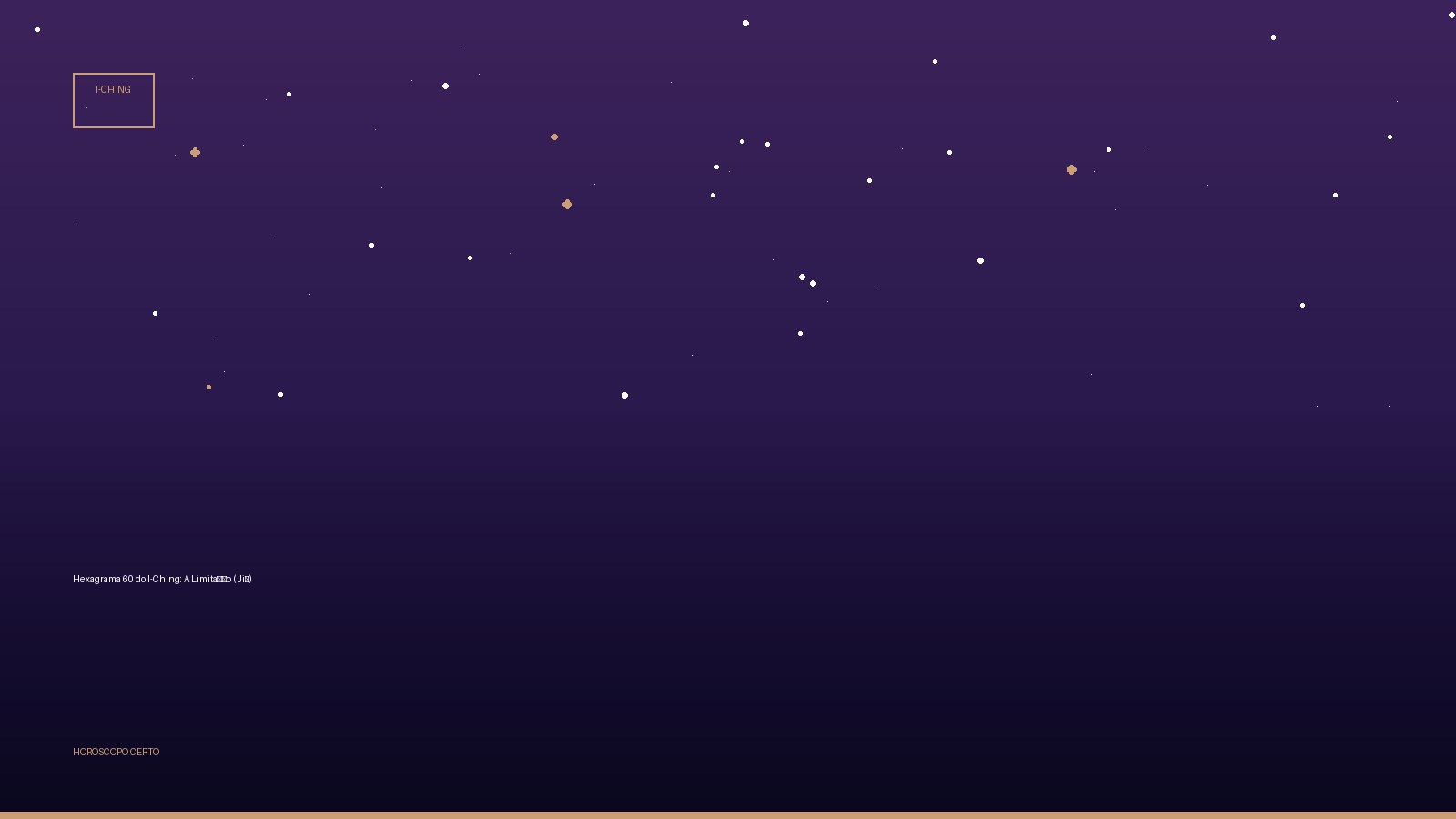Hexagrama 60 do I-Ching: A Limitação (Jié) — I-Ching no Horoscopo Certo